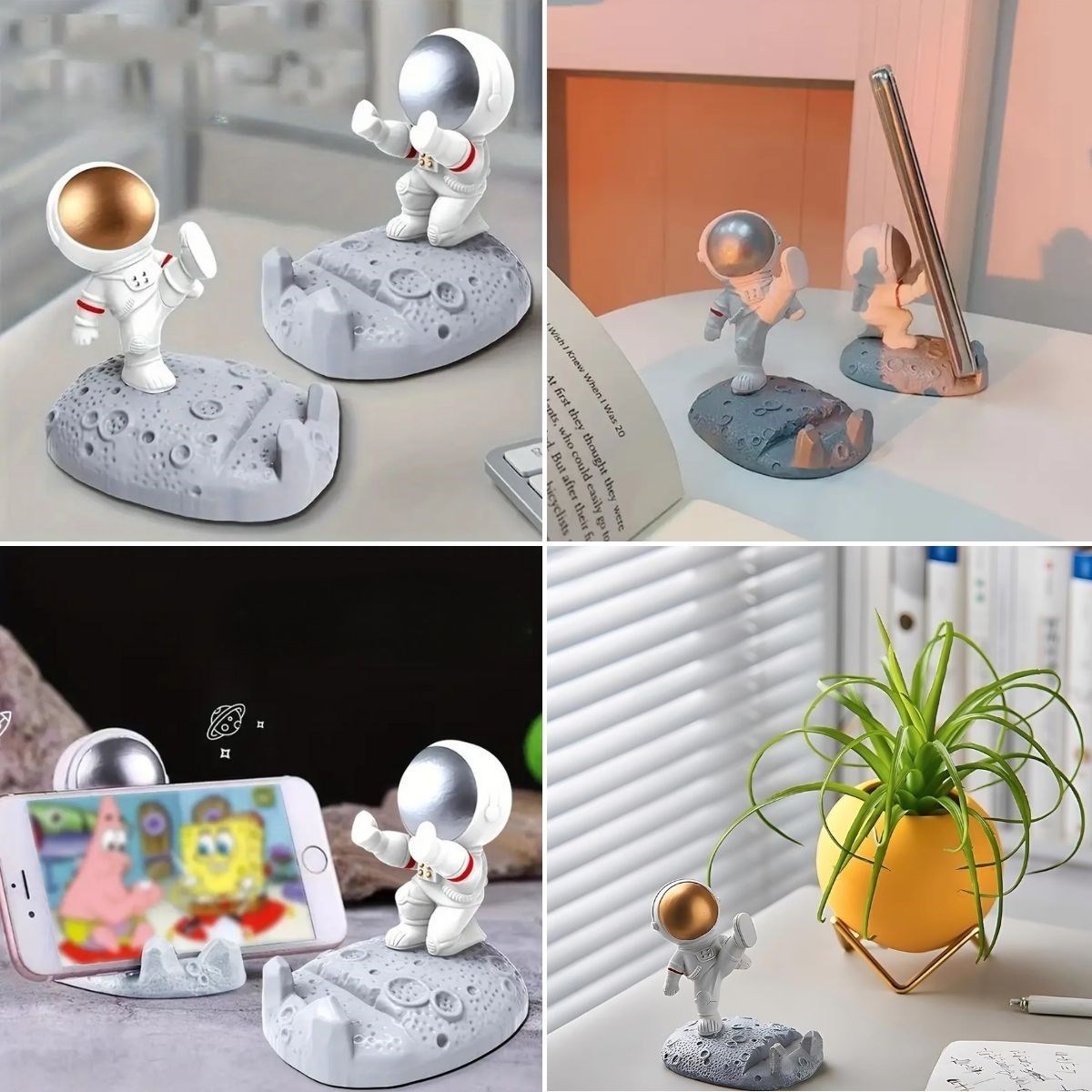 telefon tutucu, telefon tutacağı, tablet standı, Mini Astronot Model Telefon ve Tablet Tutucu Standı