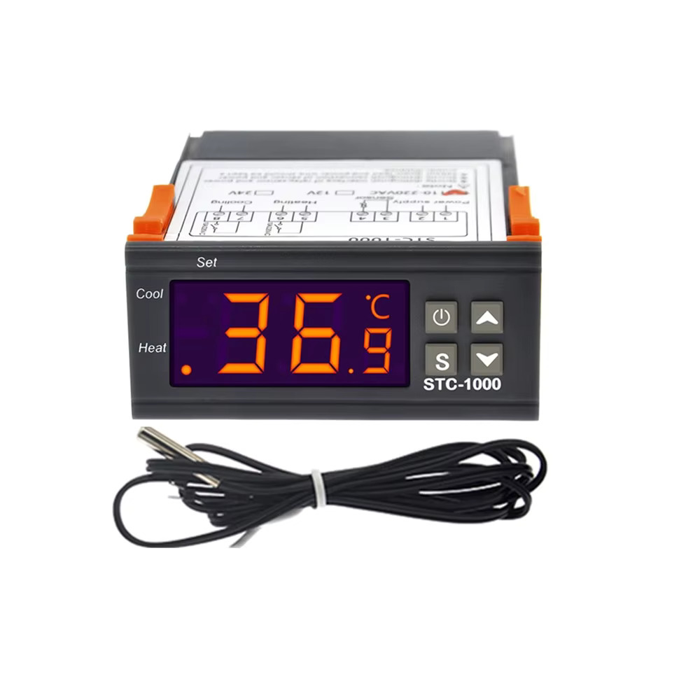 Termostat - Dijital Termostat - Kuluçka Termostatı - STC-1000 220V Dijital Termostat - STC-1000 Dijital Sıcaklık Kontrol Cihazı